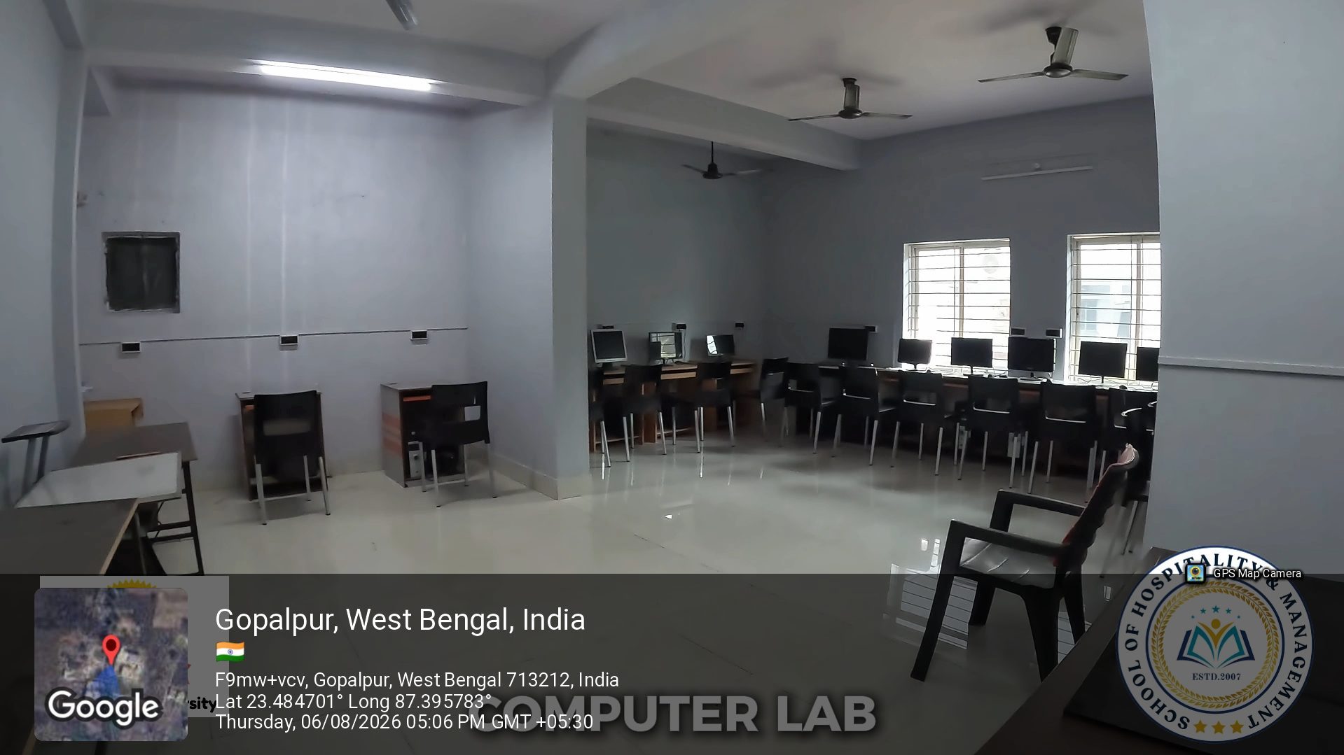 The computer lab at School of Hospitality & Management, Durgapur
